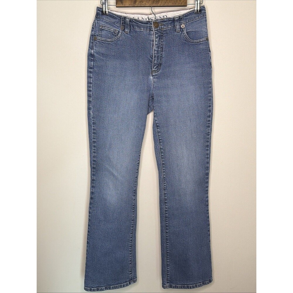 Lands' End Womens Jeans Size 6 Original Fit Bootcut Light Wash Blue Denim